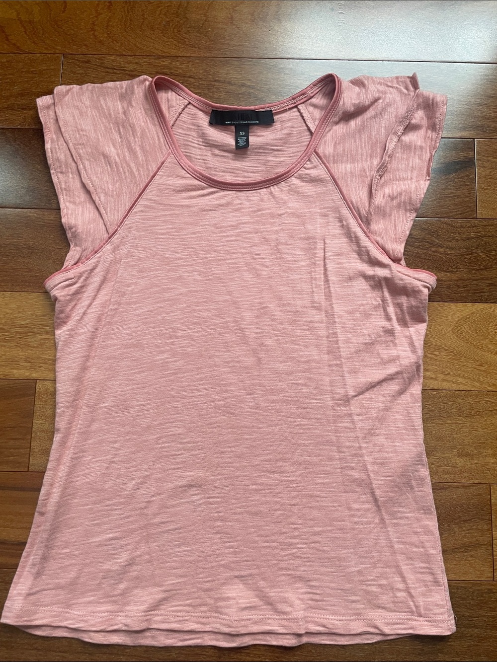 White House Black Market Pink Short Sleeve Tank Top